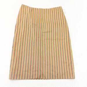 MAG Silk Striped Pencil Skirt Silk Cotton Blend Size 6